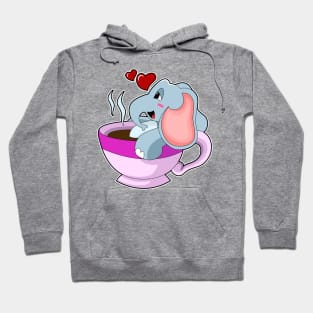 Elephant with Coffee Cup Hoodie